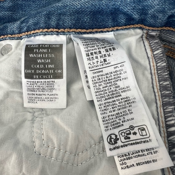 Levis Low Pro Straight Jeans Women’s 25 Relaxed Fit Blue Denim - Picture 8 of 8